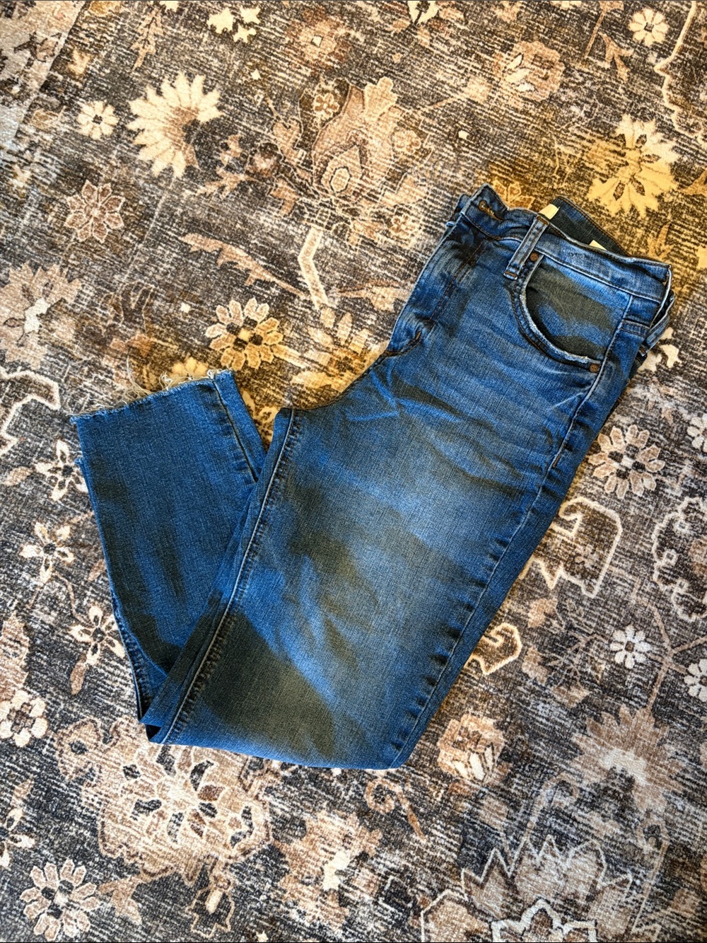 BP Jeans Womens 26 Straight Leg Denim Blue Light Wash Faded
